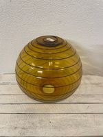 Windlicht / Teelichthalter Glas amber (ca. 20 cm)