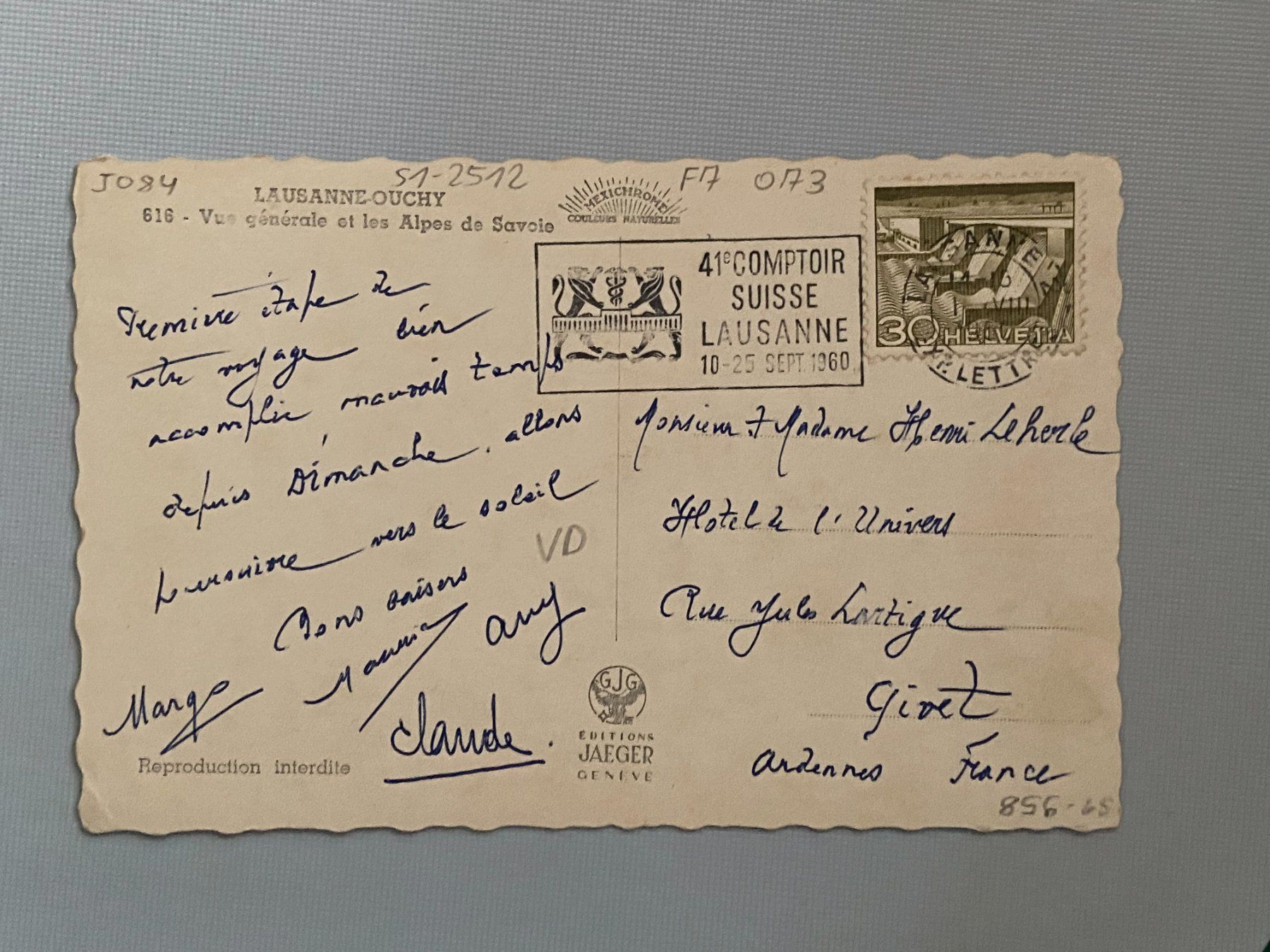 Ansichtskarten: Lausanne-Ouchy - Vue générale – Gebraucht aus Steg VS von danwer74 1