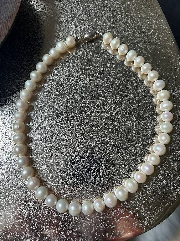 Perle (finte): Elegante echte Süsswasser Perlenkette – Usato da Wettingen venduto da Nadinne