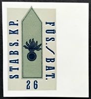 Soldatenmarke 2.WK, Füs Bat 26, blau, geschn, Wi Inf 271-2