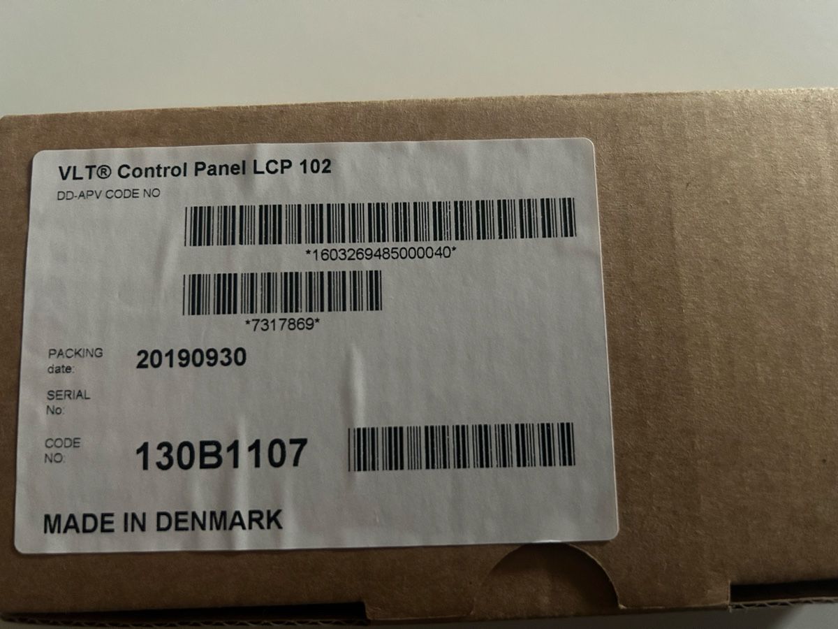 Danfoss Sistema di controllo: Danfoss VLT® Control Graphical Panel LCP 102 – Nuovo e nell'imballaggio originale da Boll venduto da ber_yhc7 2