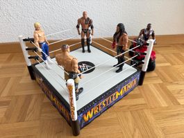 Wrestlemania Figuren Set mit Ring und Quad