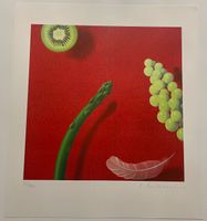 Lithografie unleserlich handsigniert nummeriert