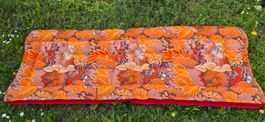 1970er Palma Stoff Flower Power Luftmatratze
