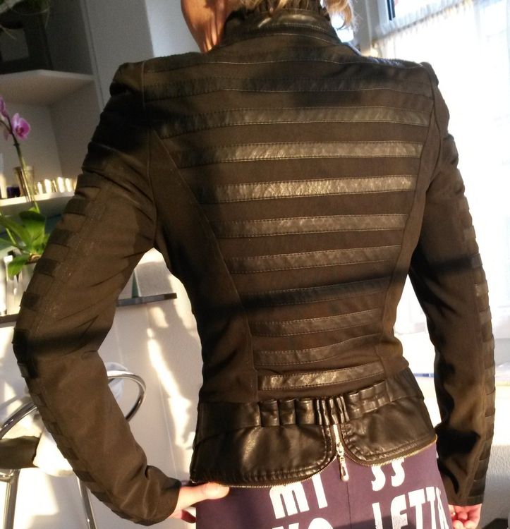 Copine Clothing Drole De Copine Jacket Ramoneska Czarna Dopasowana