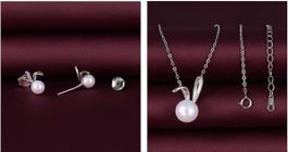 925 Sterling Silber Perle Kaninchen