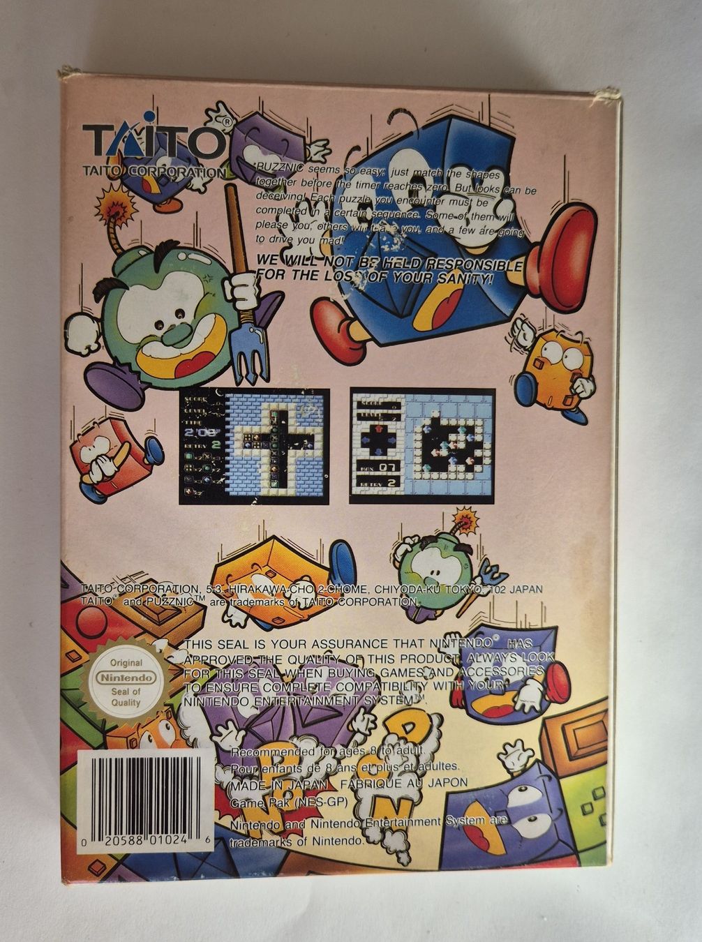 Nintendo Giochi: Puzznic - NES - OVP – Usato da Zürich venduto da Mephisto87 1
