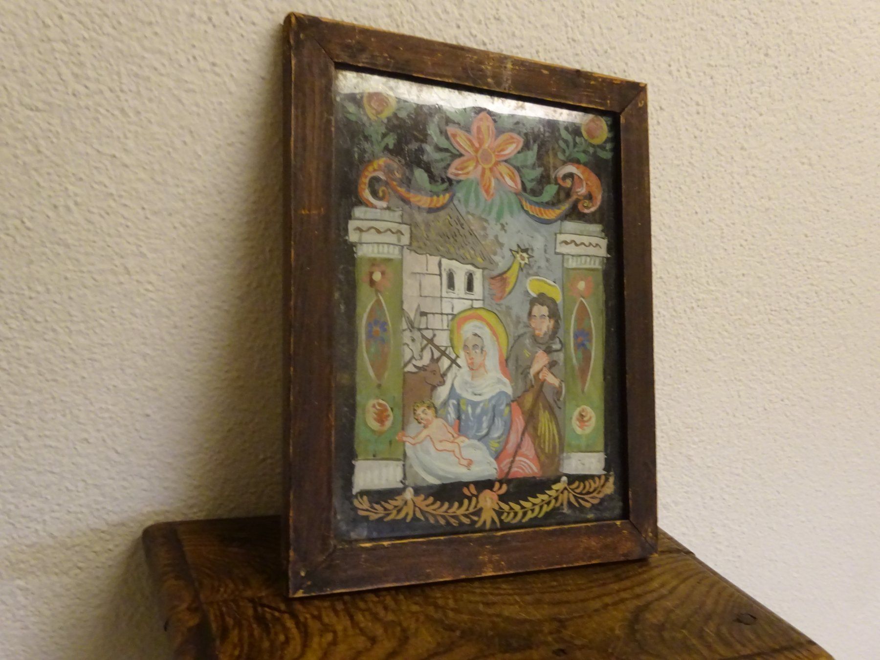 Gemälde: Hinterglasbild / Christnacht Krippe Ikone – Gebraucht aus Esslingen von eintagammeer 1