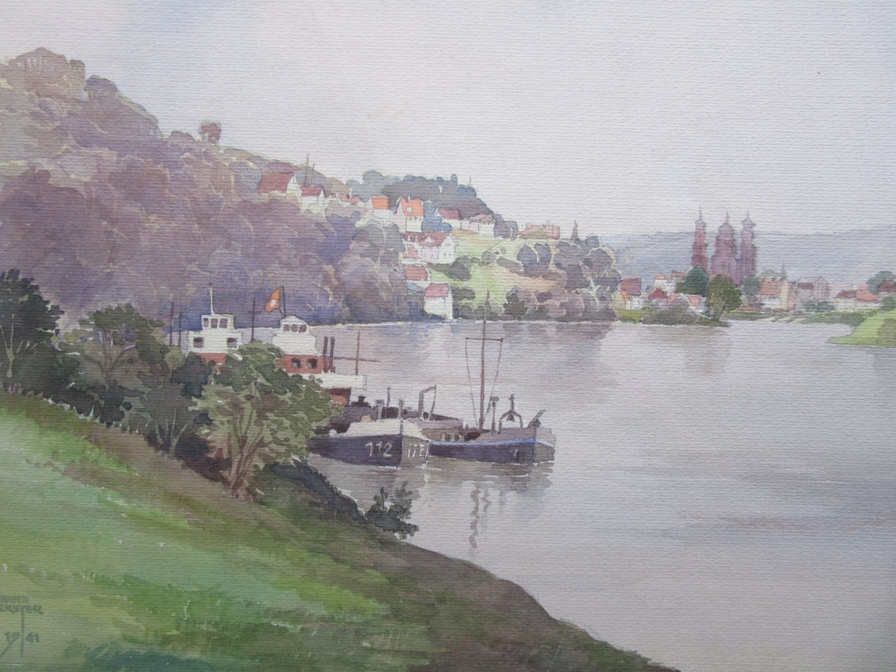 Foto & Immagini: WERNER GIERSTR ORIGINAL SIGNIERT AQUARELL – Usato da Gersau venduto da kunst-online