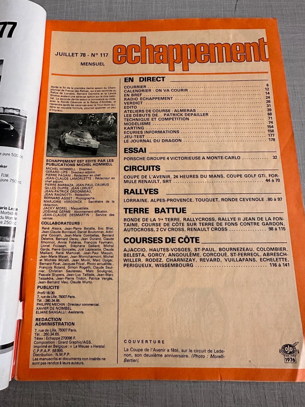 Riviste & Magazine: Magasine échappement N117 1978 – Usato da Cointrin venduto da plasticover 1