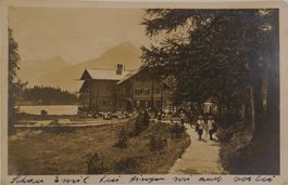Postkarte Pension Restaurant Stazersee bei St Moritz um 1915