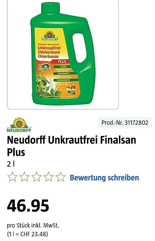 Tutti gli attrezzi: UnkrautFrei Konzentrat – Usato da Zufikon venduto da Baum03 2