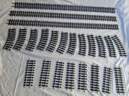 Modelleisenbahngleise Konvolut, viele Teile, Spur G (45 mm)
