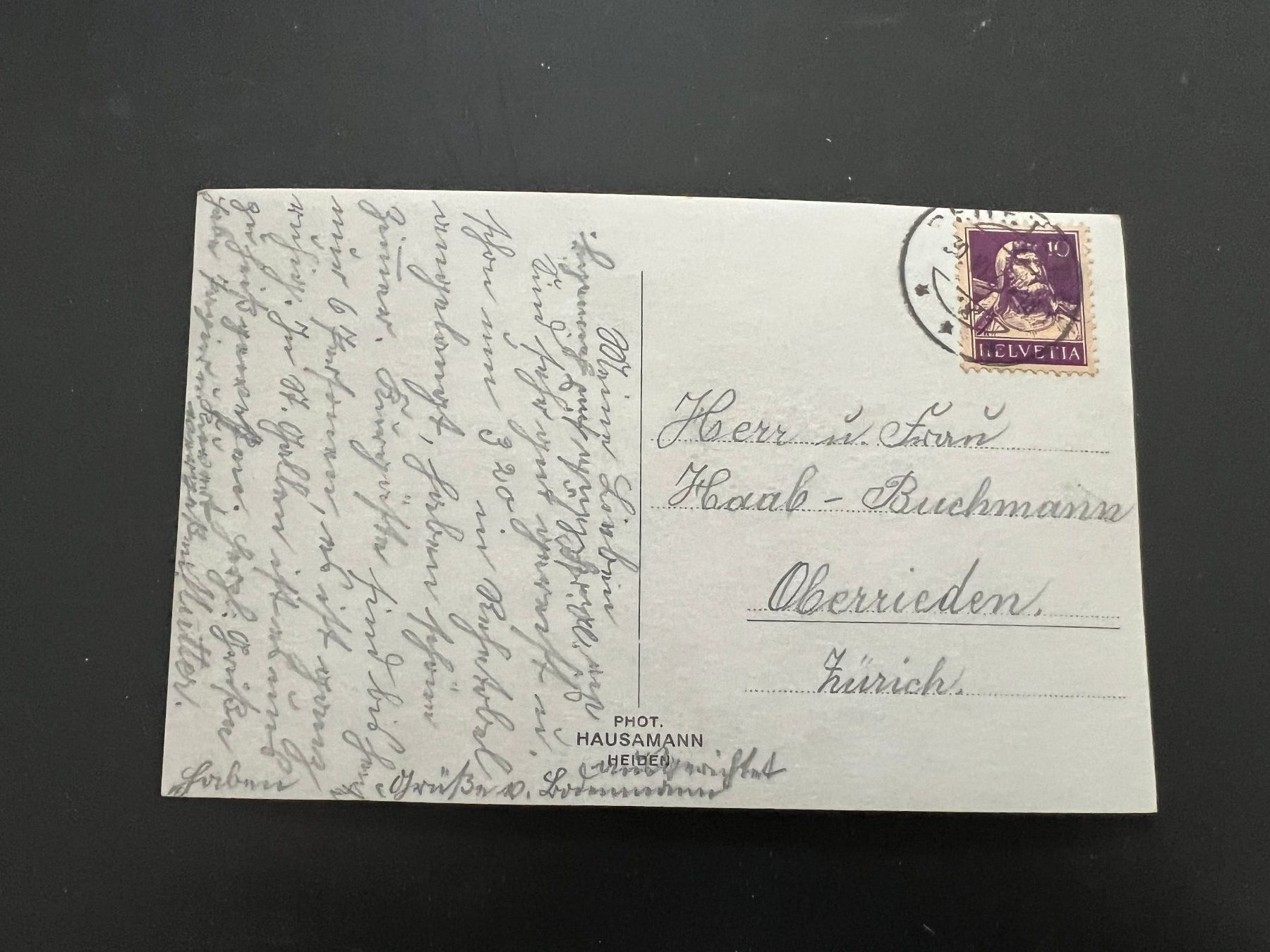 Cartoline postali: Postkarte Rehtobel 1931   (M997) – Usato da Hinwil venduto da Sidi4 1