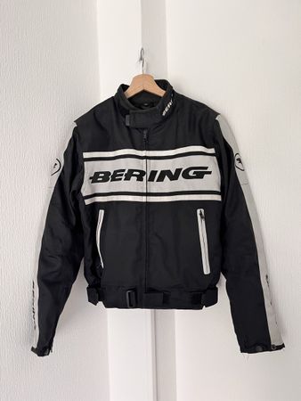 Bering Motorcycle Jacket XS Black/White Stripes 