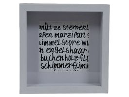 BILDER RAHMEN Weiss mit Kinderschrift 15.5cm