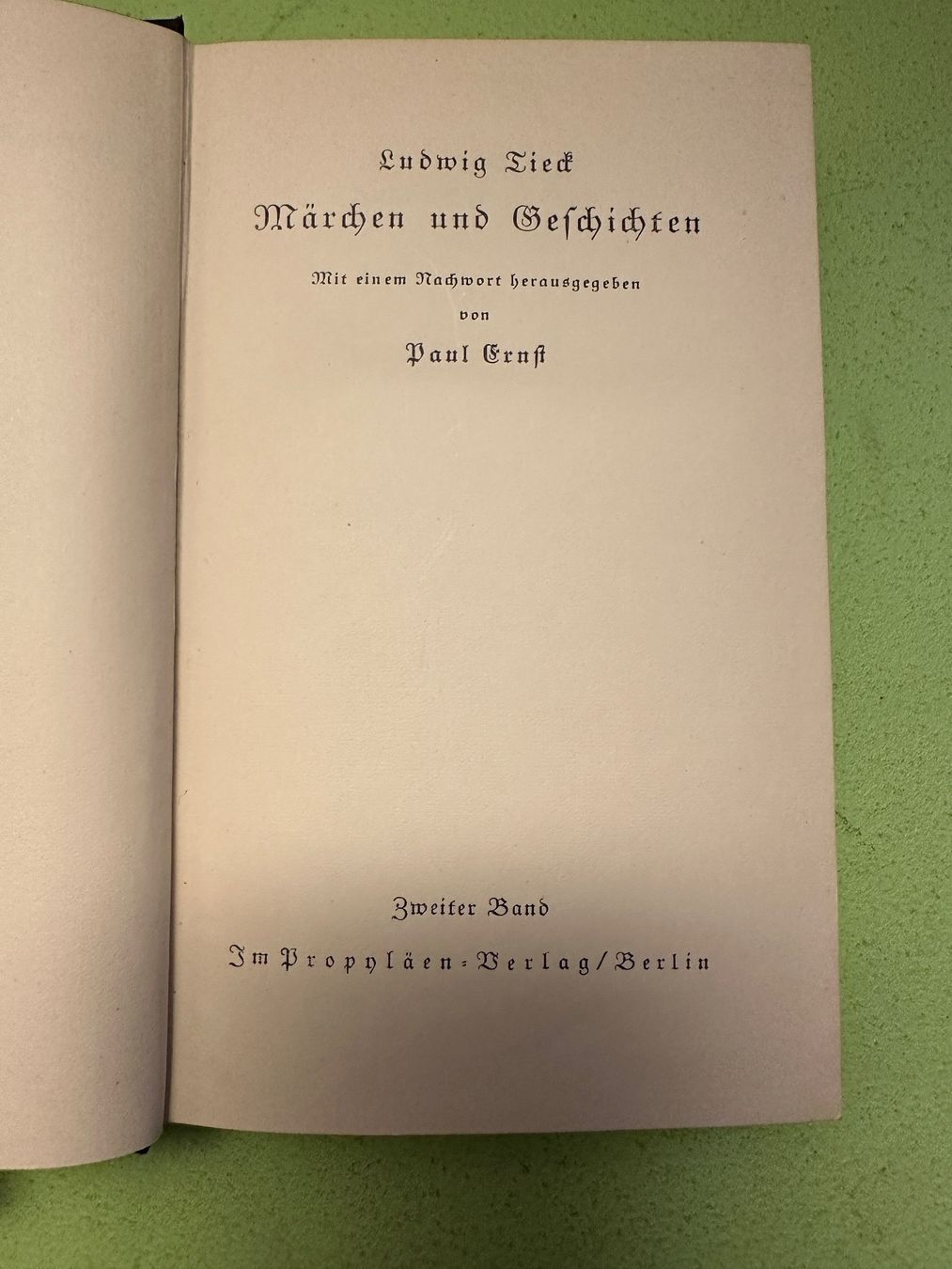 Libri: Ludwig Tieck: Märchen, 2 Bde. – Usato da Zürich venduto da allp 3