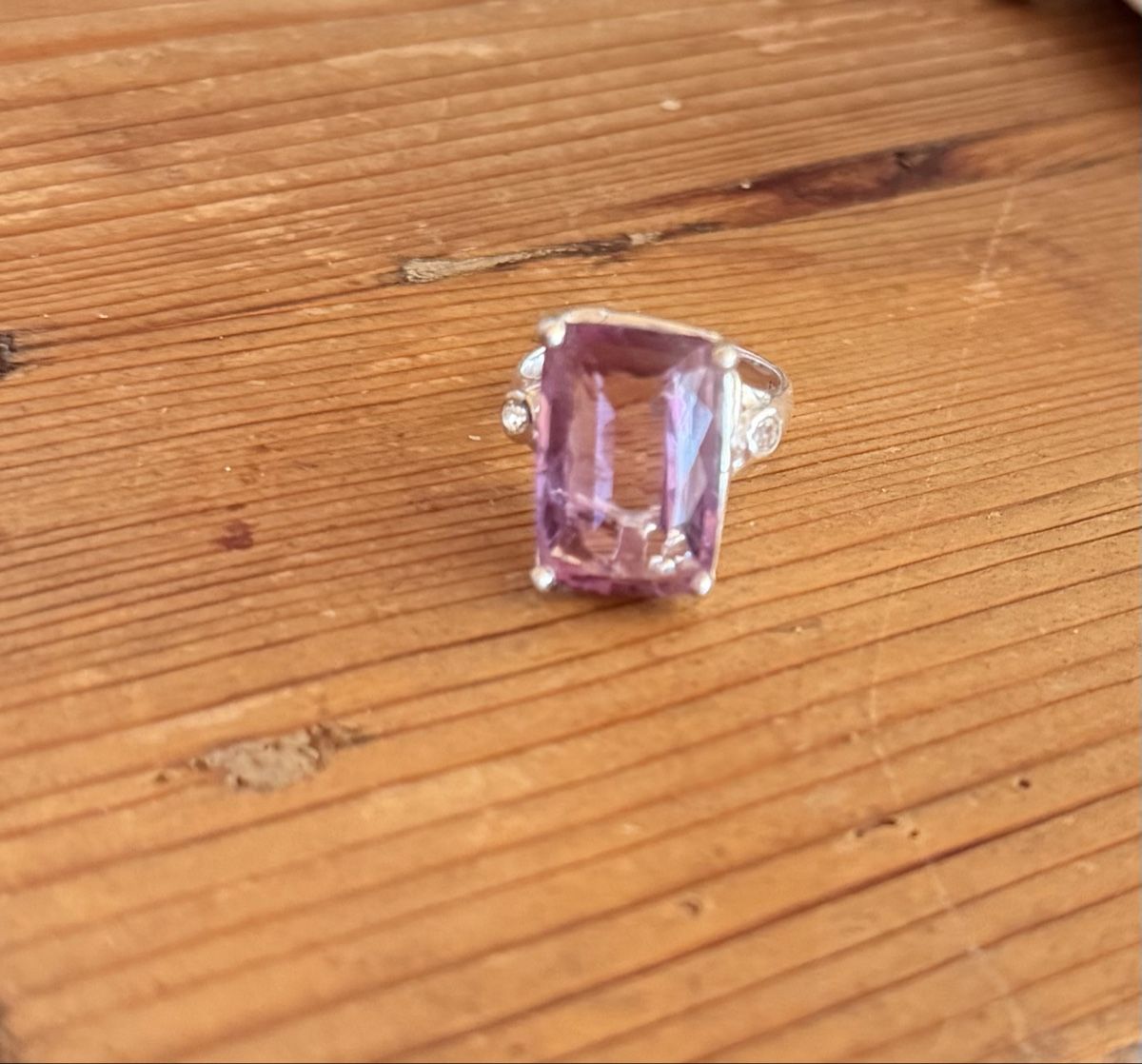 Bagues: Silberring mit Amethyst – Neuf (Voir description) à Donat par troja007