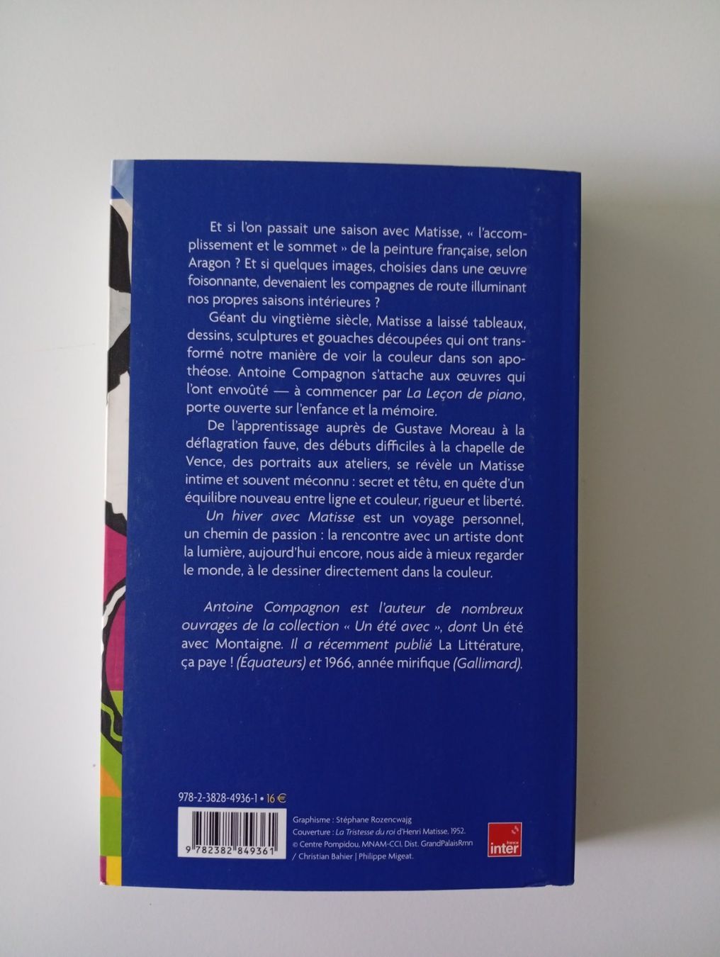Libri: Un hiver avec Matisse Antoine Compagnon – Nuovo (secondo la descrizione) da Villars-sur-Glâne venduto da dadj01 3
