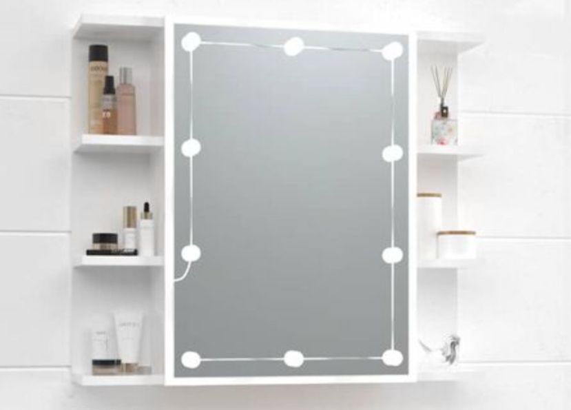 Armadietti a specchio: Spiegelschrank mit LED Hochglanz-Weiß – Nuovo e nell'imballaggio originale da Arbon venduto da ain_gy55