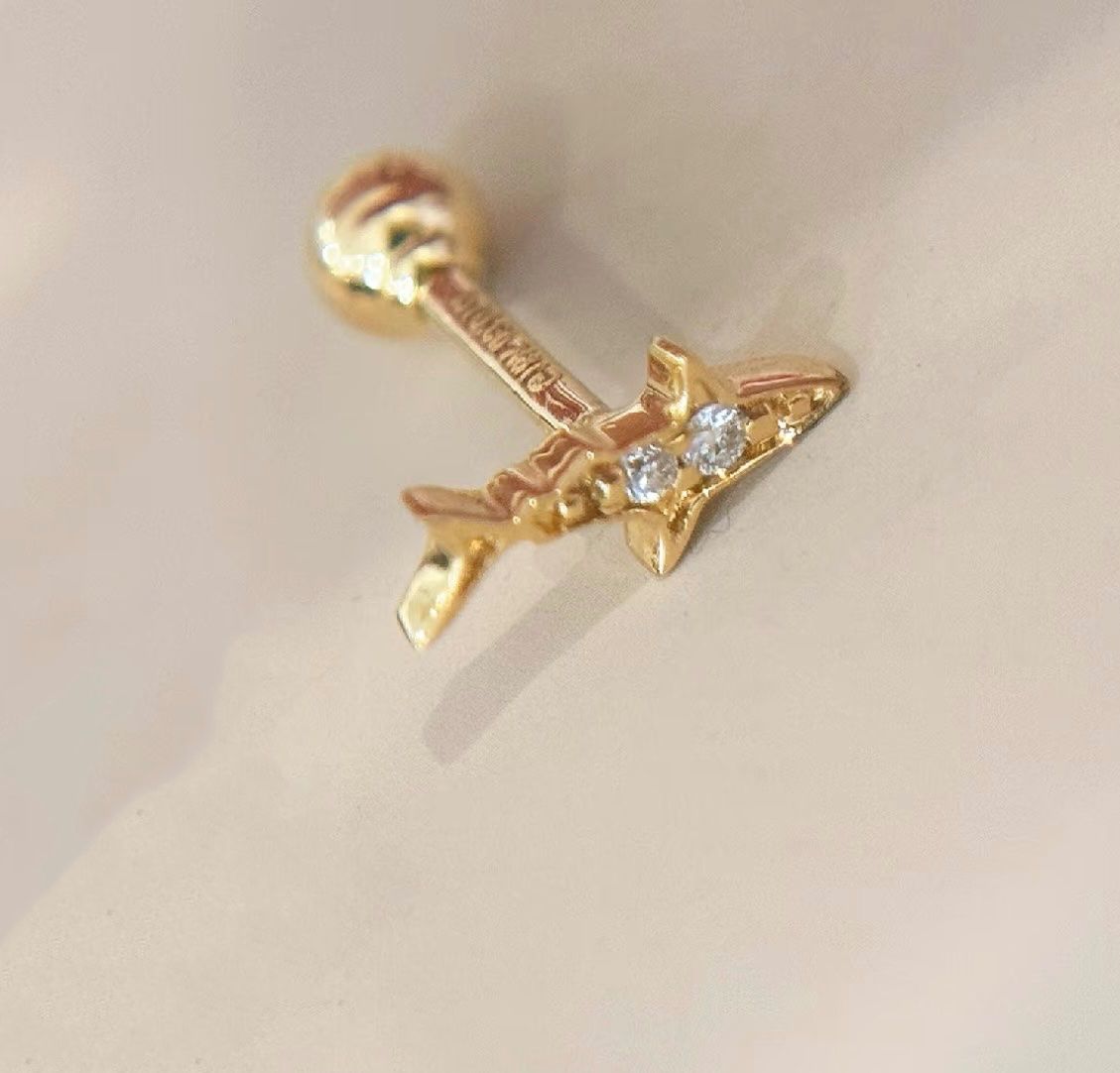 Gioielli per piercing: 18K Gelbgold Diamant Piercing – Nuovo (secondo la descrizione) da Goldau venduto da 19099