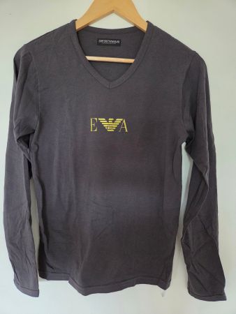 Emporio Armani Underwear Longsleeve S Anthrazit | V-Neck