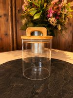 Vorratsglas mit Holzdeckel und Griff Glas neu