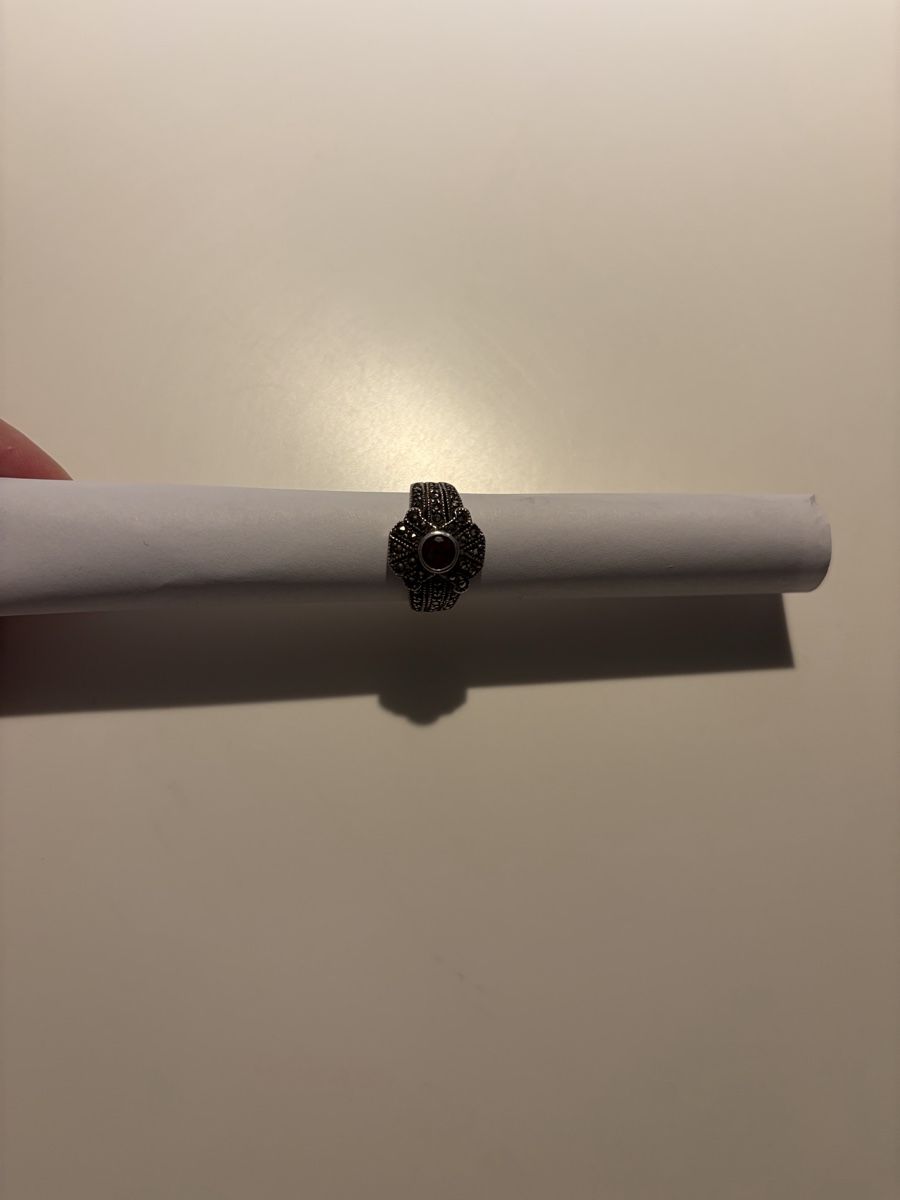 Anelli: Ring - Silber mit rotem Stein – Nuovo (secondo la descrizione) da Zürich venduto da shopping07 3