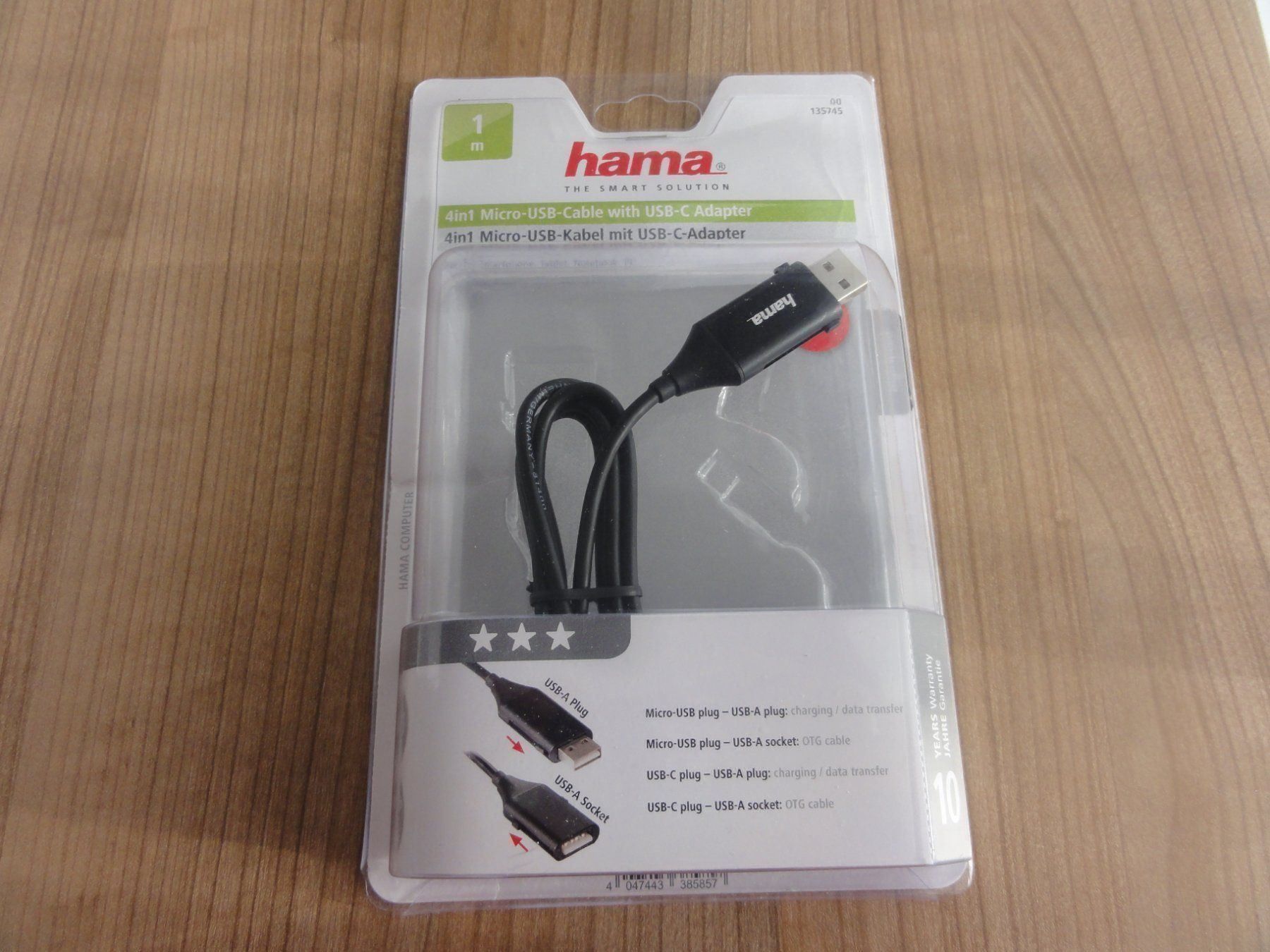 Hama Cavi: Micro USB Kabel 4in1 Universalkabel – Nuovo e nell'imballaggio originale da Steffisburg venduto da Robinh.17