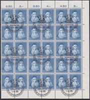 1965, Pro Patria, B123 30er Bogenteil mit Ersttagsstempeln