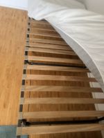 Foldable bed with mattress and wheels (rarely used)