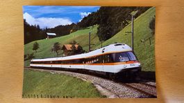 Postkarte DB Triebzug ET 403 Donald Duck im Simmental