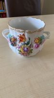 Blumen-Uebertopf Porzellan,Dresdner Stil bunte Blumenmalerei