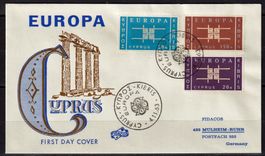Zypern, Mi 225-227 auf FDC, KW € 30.00