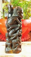Vintage Makonde Carved Ebony Wood 1950er