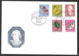 FDC Pro Juventute Serie 1957 J168 - J172 ET Bern 30.11.1957