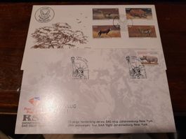 Enveloppe commémorative Afrique du Sud/USA, 1994 rare!