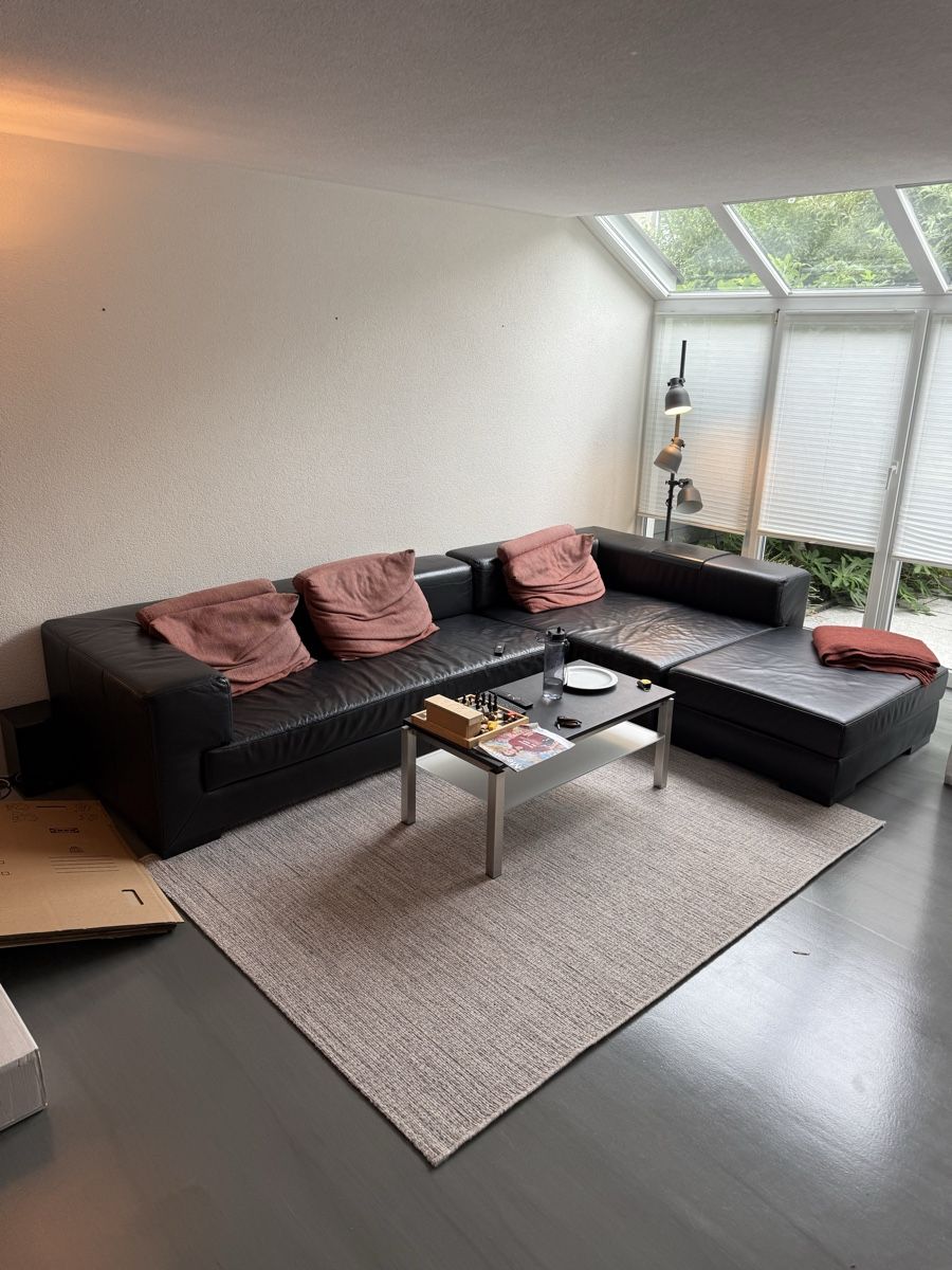 Sofas: Ecksofa Echtleder schwarz 340 cm  – Gebraucht aus Reinach BL von Alex.1998.