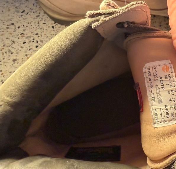 Timberland Herrenschuhe: Timberland Boots Gr.40 Hellgrau, Leder – Gebraucht aus Horn von Resvi 5