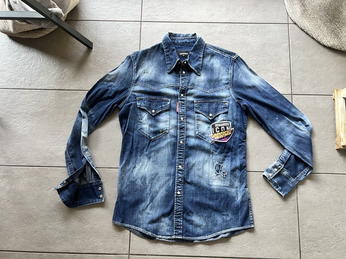 Dsquared2 Chemises: Dsquared2 camicia patch jeans uomo – D'occasion à Mendrisio par fly_9wzx 1