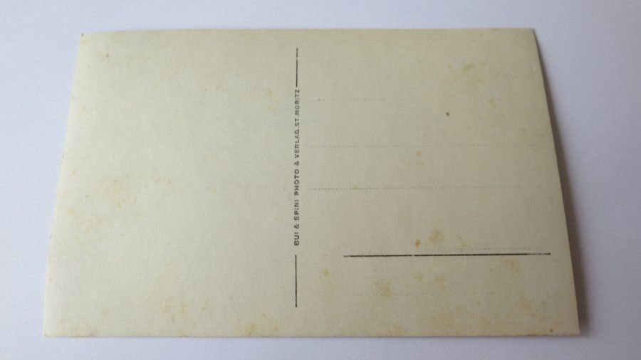 Cartoline postali: St. Moritz - Dorf - mit Piz Muragl - um ca. 1950 – Usato da Jona venduto da centumprata 1