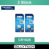 Renata CR1620 Lithium Knopfzellenbatterie - 2 Stk.