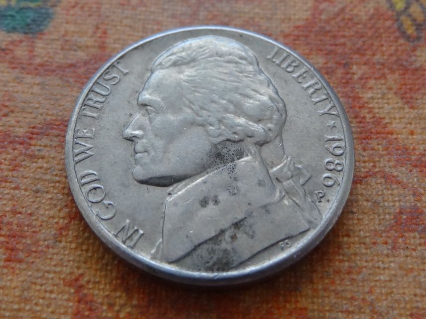 Alle Münzen: USA 5 Cents 1986 – Gebraucht aus Romanel-sur-Lausanne von Swift13