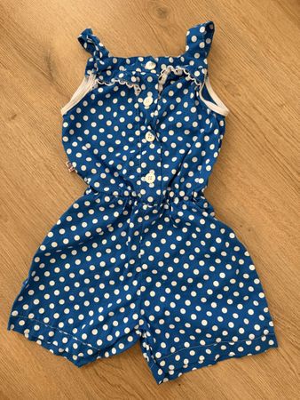 Mädchen Jumpsuit Pünktli blau Grösse 92 guter Zustand