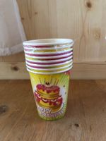 8 Stk. NEUE Pappbecher HAPPY BIRTHDAY - 220904