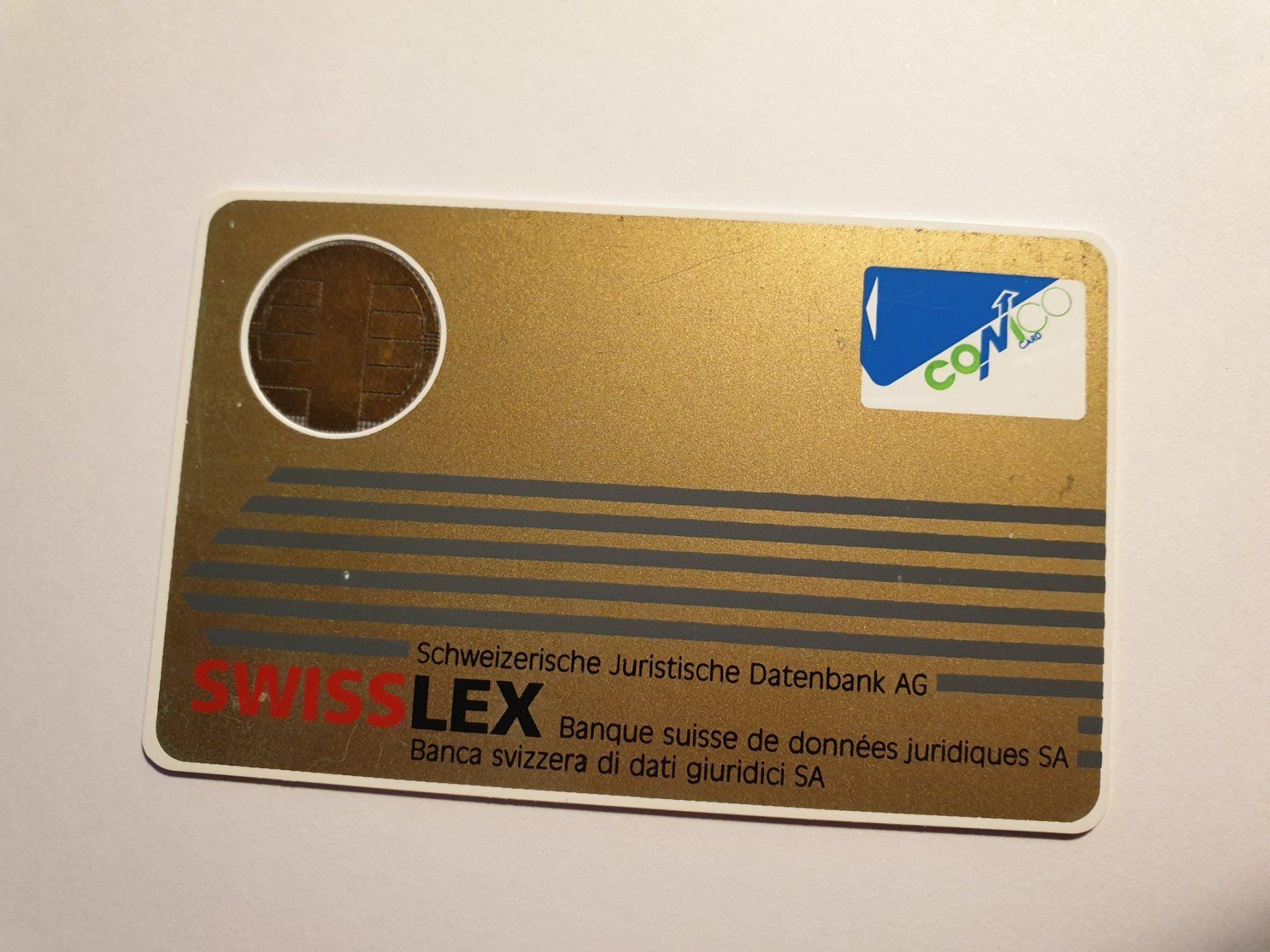 Schede telefoniche: Comco Swiss Lex – Usato da Rain venduto da chesz