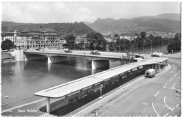Olten Neue Brücke mit alten Lastwagen