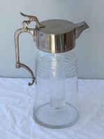 Kalte Ente Jugendstil Kristall Krug mit Kühleinsatz um 1900