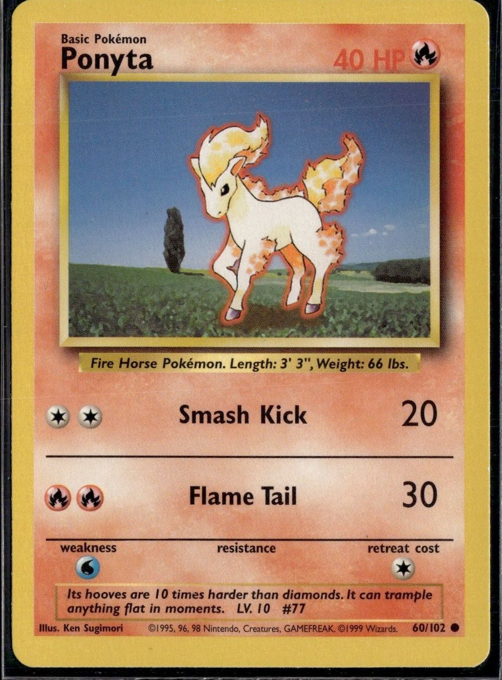 Pokémon Carte collezionabili: Ponyta 60/102 Base Set – Usato da Zürich venduto da pokemon_cards