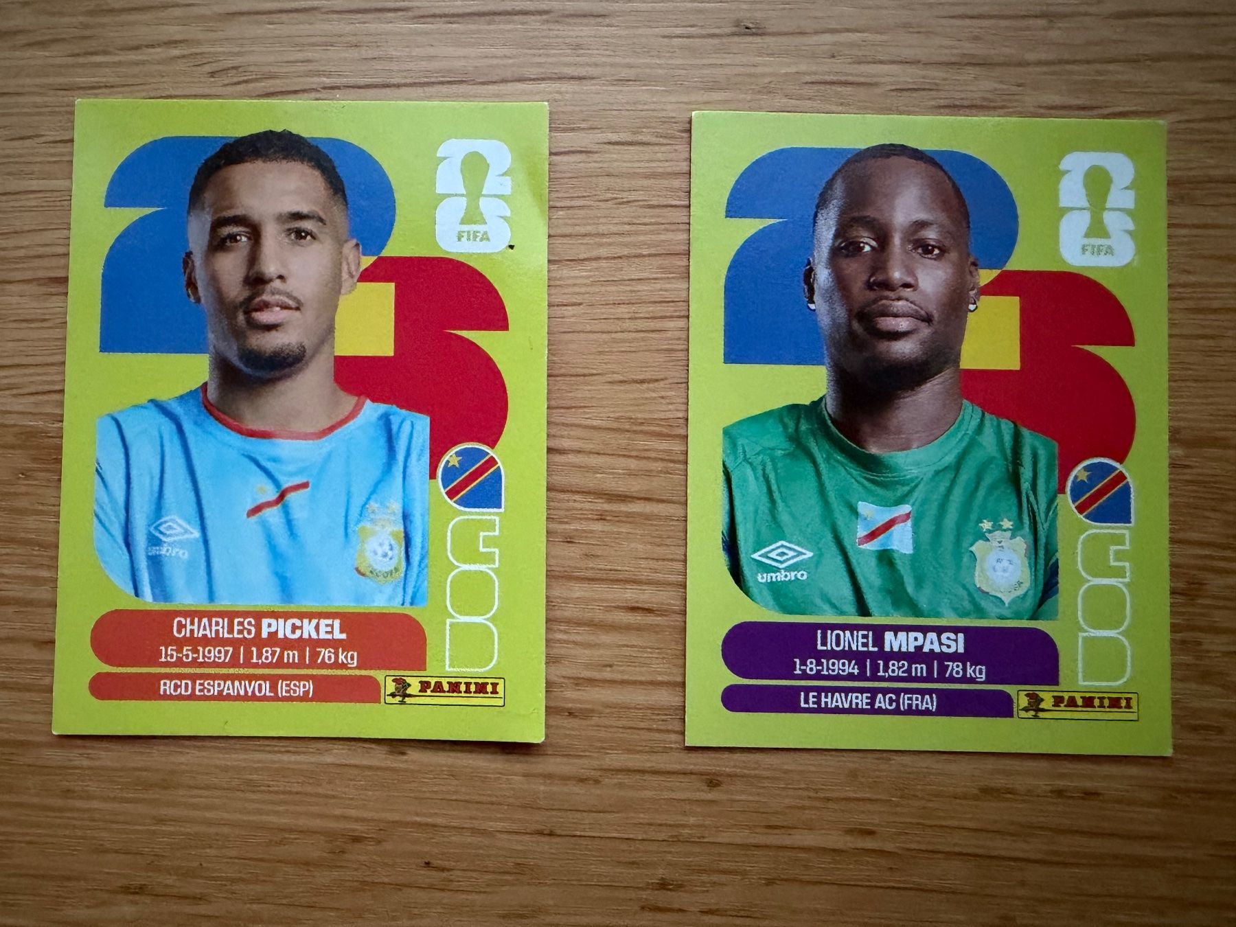 Panini Cartes à collectionner: Panini COD 2 Mpasi COD 8 Pickel - 2 Bilder – Neuf (Voir description) à Zürich par bel5